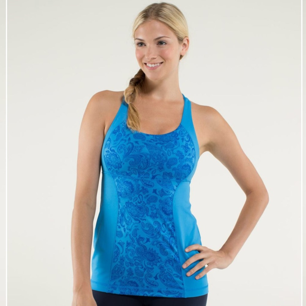 Lululemon Energy Tank Blue Paisley Cornflower 4